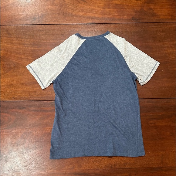 Lee Premium Short Sleeve Shirt Men's Size L Blue w/Gray Sleeves - Picture 9 of 14